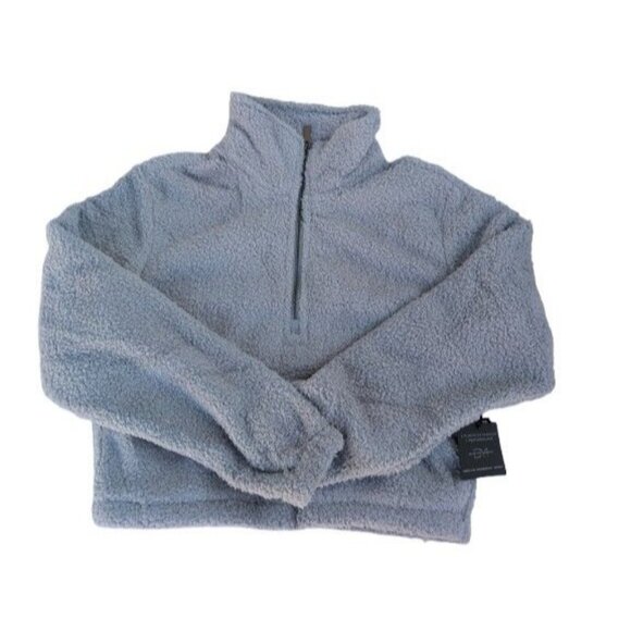 DYI Women's Tranquil 1/2 Zip Fuzzy Fleece Chambray Grey Size XS - Picture 1 of 6